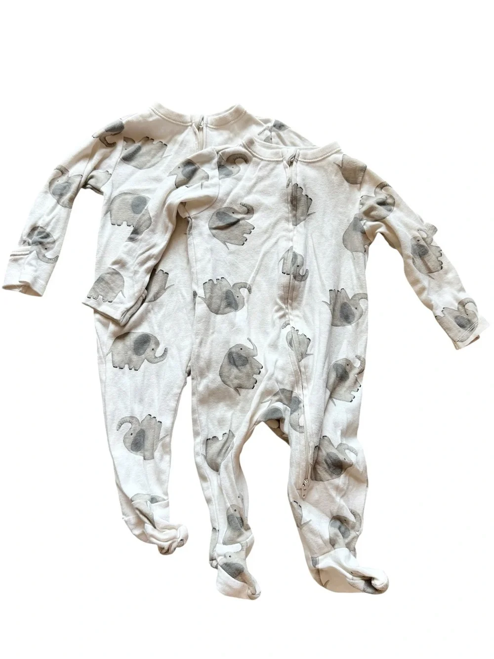 Old Navy lot of 8 footed two way zip closure sleeper footed pajamas 6-9 months